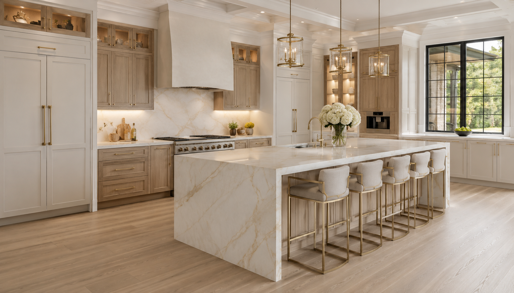 Luxury custom kitchen by Classic Woodworking & Vanity