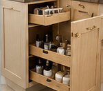 Pullout grooming storage