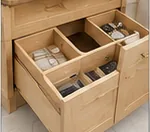 U-shaped sink drawers